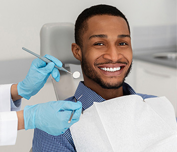 smiling patient during visit